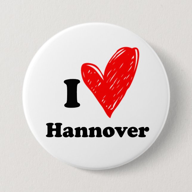 I love Hannover 7.5 Cm Round Badge (Front)