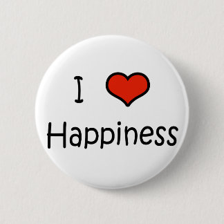 I Love Happiness 6 Cm Round Badge