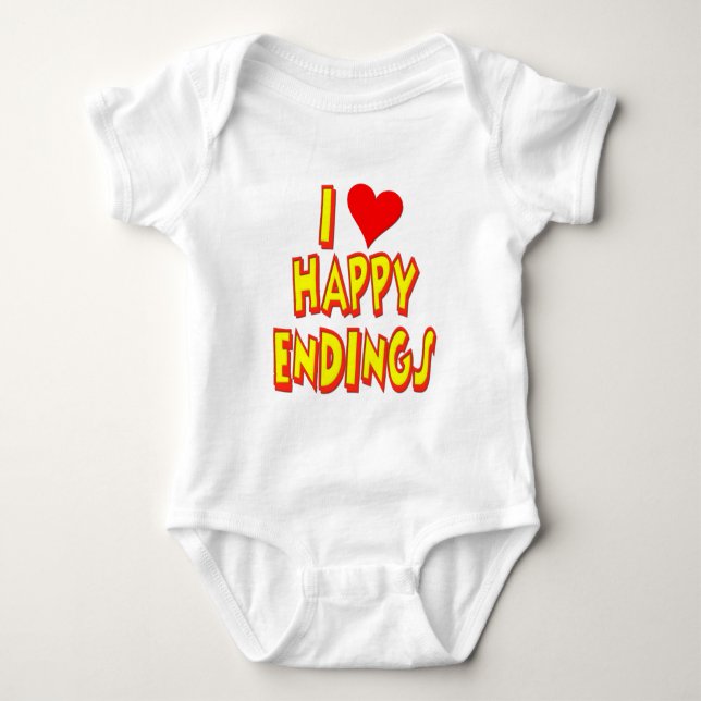 I Love Happy Endings Baby Bodysuit (Front)