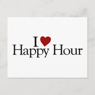 I Love Happy Hour Postcard