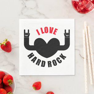 I Love Hard Rock Napkin