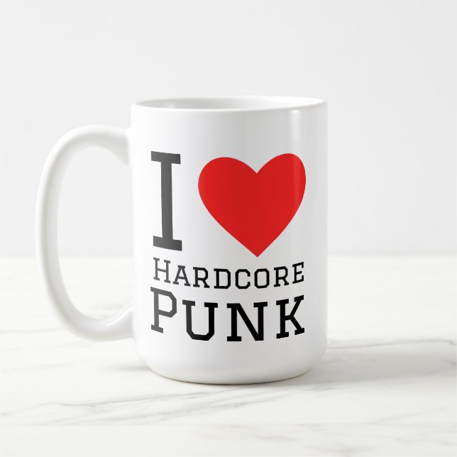 I love hardcore punk coffee mug (Left)