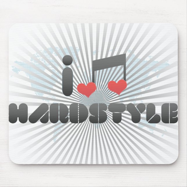 I Love Hardstyle Mouse Mat (Front)