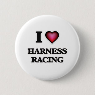 I Love Harness Racing 6 Cm Round Badge