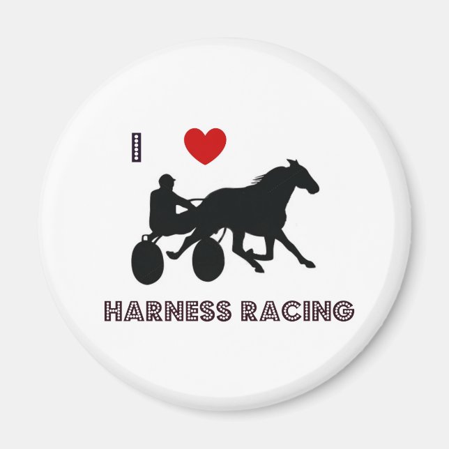 I Love Harness Racing Magnets (Front)
