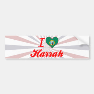 I Love Harrah, Washington Bumper Sticker