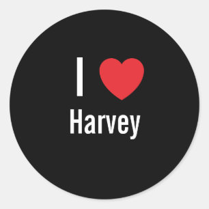 I love Harvey Classic Round Sticker