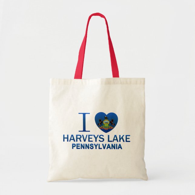 I Love Harveys Lake, PA Tote Bag (Front)