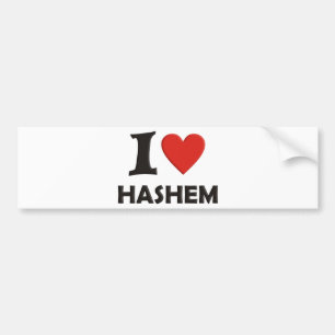 I love Hashem Bumper Sticker