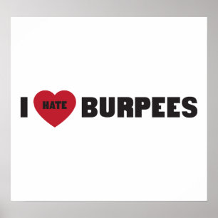 I Love/Hate Burpees Poster