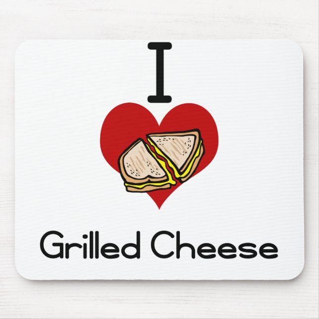 I love-hate grilled cheese mouse mat (Front)