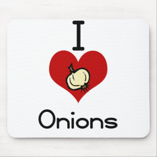 I love-hate onions mouse mat