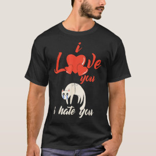 I Love Hate You Cat Heart Valentine's Day T-Shirt