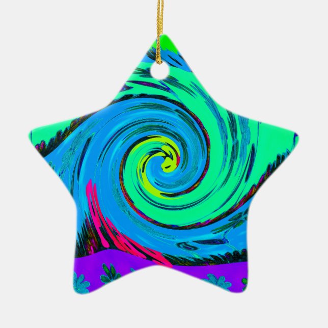 I Love Hawai.png Ceramic Tree Decoration (Front)