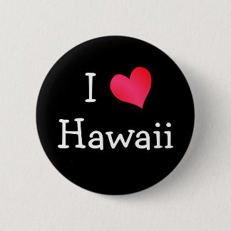 I Love Hawaii 6 Cm Round Badge