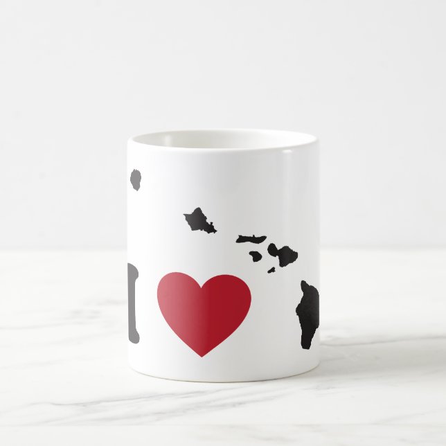 I Love Hawaii Coffee Mug (Center)