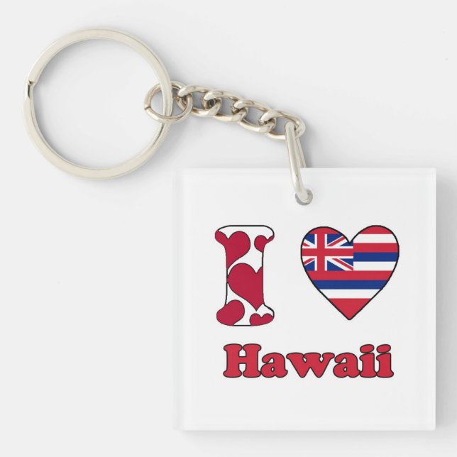 I love Hawaii Key Ring (Front)
