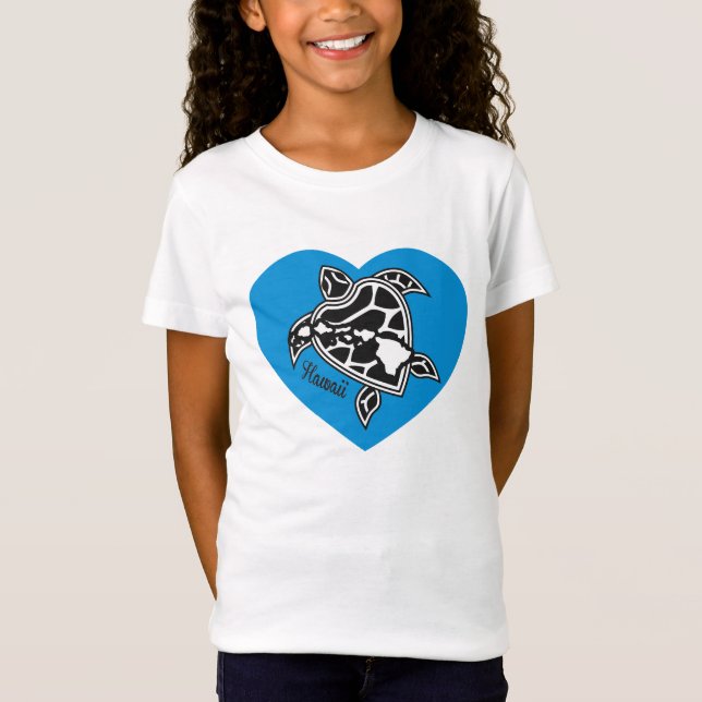 I Love Hawaii Shirt - Hawaii Islands Turtle (Front)