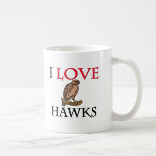 I Love Hawks Coffee Mug