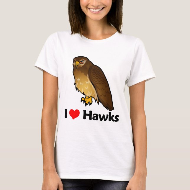 I Love Hawks T-Shirt (Front)