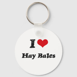 I Love HAY BALES Key Ring