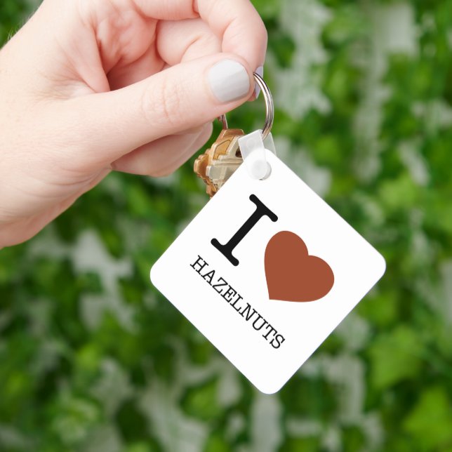 I LOVE HAZELNUTS KEY RING (Hand)