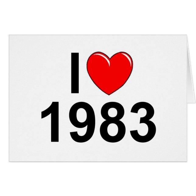 I Love (Heart) 1983 (Front Horizontal)