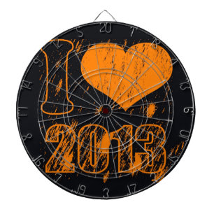 I love (heart) 2013 - Happy new year 2013 - Xmas Dartboard
