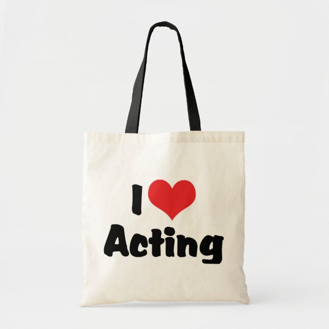 I Love Heart Acting - Performing Arts Theatre Tote Bag (Front)