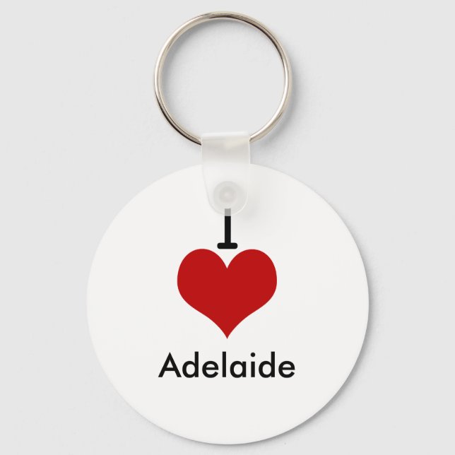 I Love (heart) Adelaide Key Ring (Front)