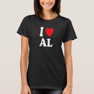 I Love Heart AL Alabama Abbreviation T-Shirt