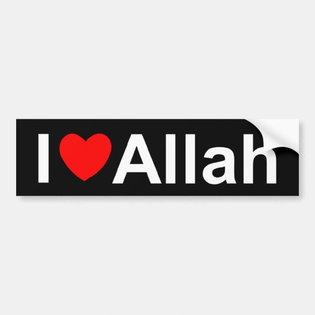 I Love (Heart) Allah Bumper Sticker (Front)