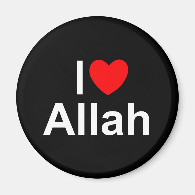 I Love (Heart) Allah Magnet (Front)