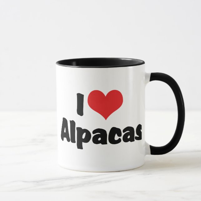 I Love Heart Alpacas Mug (Right)