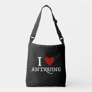 I Love (Heart) Antiquing Crossbody Bag