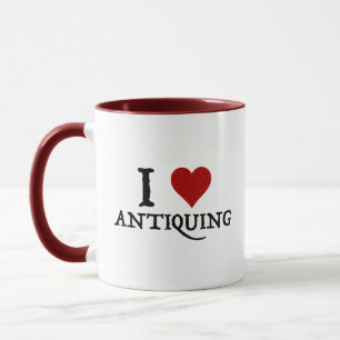 I Love (Heart) Antiquing Mug