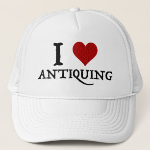 I Love (Heart) Antiquing Trucker Hat