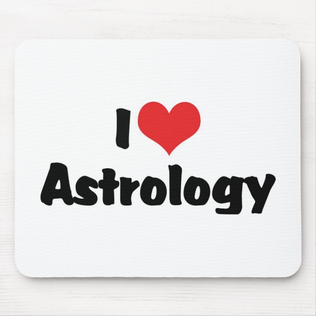 I Love Heart Astrology Mouse Mat (Front)