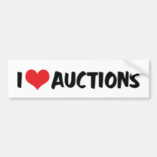 I Love Heart Auctions Bumper Sticker