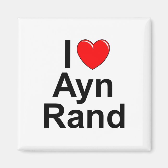 I Love (Heart) Ayn Rand Magnet (Front)