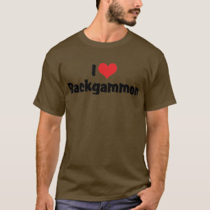 I Love Heart Backgammon T-Shirt