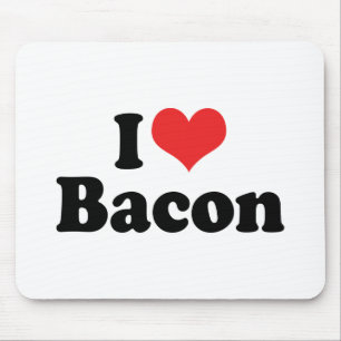 I Love Heart Bacon - Bacon Lover Mouse Mat