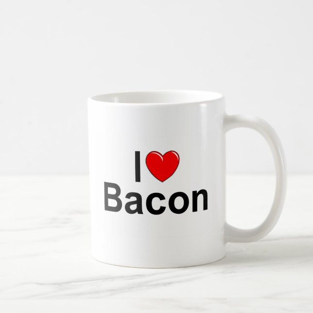 I Love (Heart) Bacon Coffee Mug (Right)