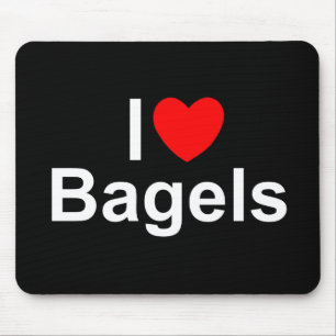 I Love (Heart) Bagels Mouse Mat