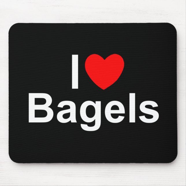 I Love (Heart) Bagels Mouse Mat (Front)