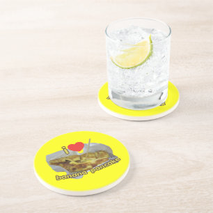 I Love (Heart) Banana Pancake ... Thai Street Food Coaster