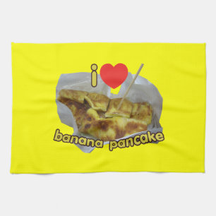 I Love (Heart) Banana Pancake ... Thai Street Food Tea Towel