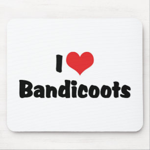 I Love Heart Bandicoots Mouse Mat