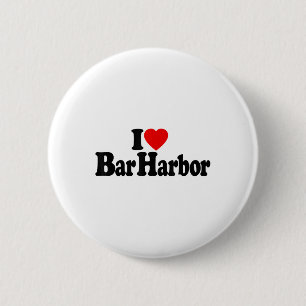 I Love Heart Bar Harbour Maine _1 6 Cm Round Badge