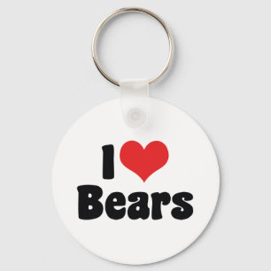I Love Heart Bears Key Ring